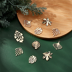36Pcs 6 Style Baking Paint Alloy Pendants&nbsp;FIND-SC0002-32