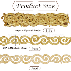 Iron on/Sew on Polyester Embroidery Auspicious Clouds Lace Ribbon&nbsp;OCOR-WH20020-06A