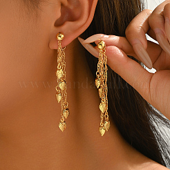 Vintage Brass Tassel Stud Earrings&nbsp;RC7025-1