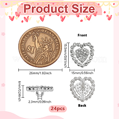 24Pcs Glass Rhinestone Shank Buttons&nbsp;BUTT-FG0001-51
