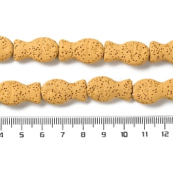 Fish Dyed Natural Lava Rock Beads Strands&nbsp;G-O126-01A-08