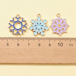 6Pcs 6 Styles Christmas Zinc Alloy Enamel Pendants&nbsp;FIND-FS0001-78
