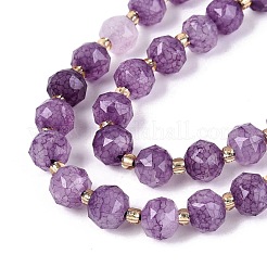 Ombre Effect Dyed Transparent Crackle Glass Beads Strands&nbsp;GLAA-Q111-8MM-03