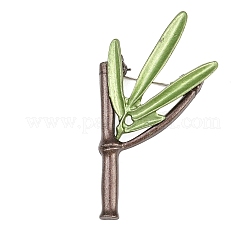 Electroplate Bamboo Shape Alloy Lapel Pins for Backpack Clothes&nbsp;JEWB-B037-01F