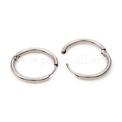 Tarnish Resistant 201 Stainless Steel Huggie Hoop Earrings&nbsp;LS-EJEW-L250-01K-P