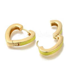 Rack Plating Hollow Heart Brass Hoop Earrings&nbsp;EJEW-H016-14G