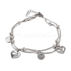 304 Stainless Steel Multi-strand Bracelets&nbsp;BJEW-Q038-08P