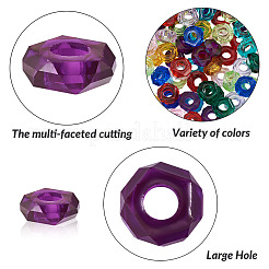 180Pcs 9 Colors Transparent Resin European Beads&nbsp;RPDL-MP0001-02