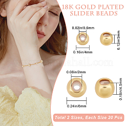 40Pcs 2 Style Brass Beads&nbsp;KK-BBC0001-58