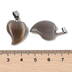 Natural Grey Agate Pendants&nbsp;G-B127-11P-10