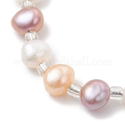 Natural Cultured Freshwater Pearl Slider Bracelets&nbsp;BJEW-JB13239