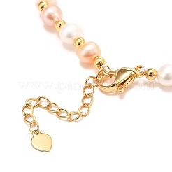 Brass Micro Pave Cubic Zirconia Flat Round Charms Bracelets&nbsp;BJEW-D447-04G-01