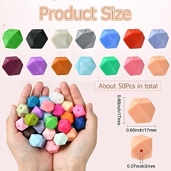 Hexagon Food Grade Silicone Focal Beads&nbsp;SIL-CJC0005-07