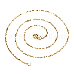 Ion Plating(IP) 5Pcs 304 Stainless Steel Cable Chain Necklaces Set for Men Women&nbsp;MAK-YW0002-02P