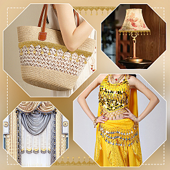 Polyester Lace Ribbon with Tassel&nbsp;OCOR-WH0082-462