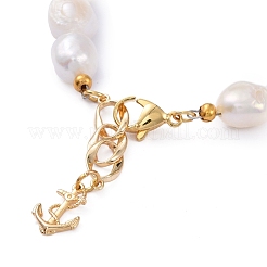 Natural Baroque Pearl Keshi Pearl Beaded Bracelets&nbsp;BJEW-JB05262