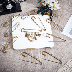 30Pcs Iron Brooch Findings &nbsp;FIND-SC0020-46AB