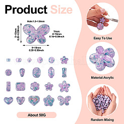 50G Opaque Acrylic Beads&nbsp;OACR-TA0003-85