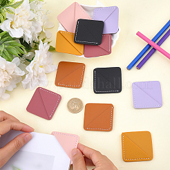 12Pcs 6 Colors Imitation Leather Book Bookmarks&nbsp;AJEW-CL0002-10
