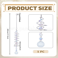 1Pc Spiral Alloy Hanging Ornaments&nbsp;HJEW-LP0002-52