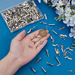 300Pcs 2 Styles Iron Folding Crimp Ends&nbsp;FIND-ME0002-97
