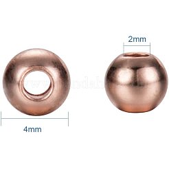 Rack Plating and PVD Vacuum Plating Brass Round Spacer Beads&nbsp;KK-PH0004-13RG-RS