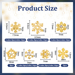 96Pcs 7 Styles Christmas Themed Alloy Cabochons&nbsp;MRMJ-OC0002-34