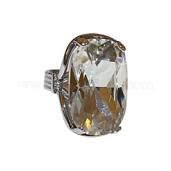 Brass with Crystal Rhinestone Cuff Open Rings&nbsp;FS-WG214C1-01