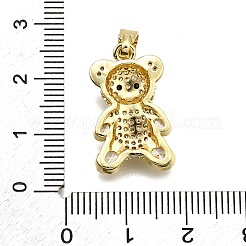 Brass Micro Pave Cubic Zirconia Pendants&nbsp;KK-Z100-15G