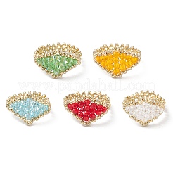 Glass Finger Rings&nbsp;RJEW-MZ00030