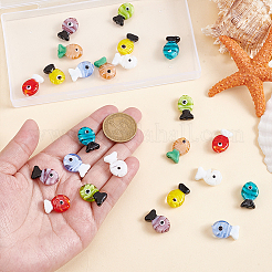 24Pcs 8 Colors Handmade Lampwork Beads&nbsp;LAMP-GA0001-23