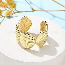 Brass Cuff Finger Rings for Women&nbsp;RJEW-U033-02G