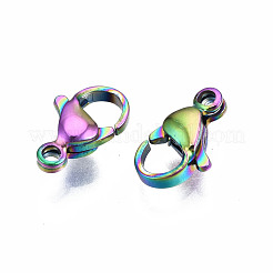 Ion Plating(IP) 304 Stainless Steel Lobster Claw Clasps&nbsp;STAS-S119-004A