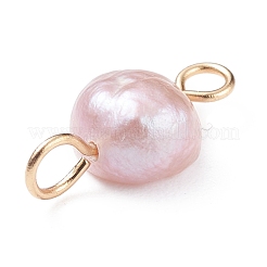 Natural Cultured Freshwater Pearl Connector Charms&nbsp;PALLOY-JF01394-01