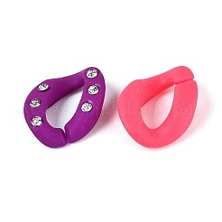 Opaque Spray Opaque Spray Painted Acrylic Crystal Rhinestone Linking Rings&nbsp;OACR-T031-01M-A