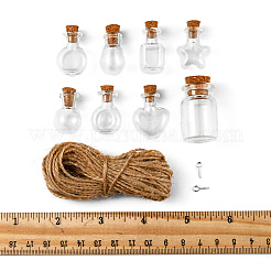 16Pcs 8 Styles Glass Jar Bead Containers&nbsp;CON-FS0001-05