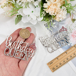 2Pcs Birthday Queen Rhinestone Pins&nbsp;JEWB-SP0001-11P