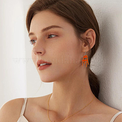6 Pairs 6 Colors Acrylic Chair Dangle Earrings with Steel Iron Pins&nbsp;EJEW-FI0001-56
