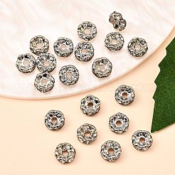 Brass Rhinestone Spacer Beads&nbsp;RB-A014-L6mm-01P