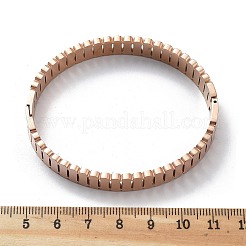 Ion Plating(IP) 304 Stainless Steel Hinged Bangles for Women&nbsp;BJEW-A011-18RG