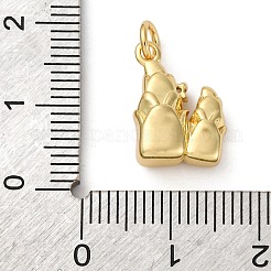 Brass Micro Pave Cubic Zirconia Pendants&nbsp;KK-P308-52G