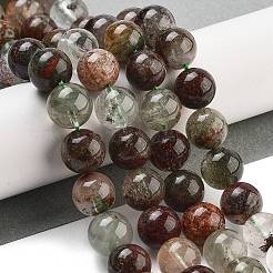 Natural Four Seasons Lodolite Quartz Beads Strands&nbsp;G-Z063-A02-02