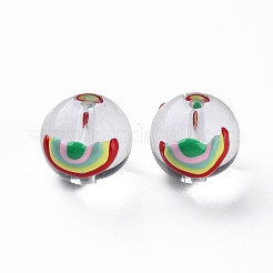 Transparent Glass Enamel Beads&nbsp;GLAA-N049-017
