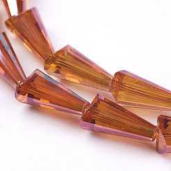 Electroplated Glass Beads Strands&nbsp;EGLA-R014-M