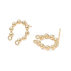 Brass Stud Earring Findings&nbsp;KK-CBABAE6-01LG