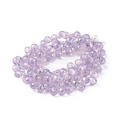 Transparent Electroplate Glass Beads Strands&nbsp;EGLA-F152A-PL05