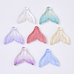 Transparent Spray Painted  Glass Pendants&nbsp;GLAA-S190-009A