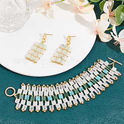 1 Strand Square Natural Quartz Crystal Rock Crystal Beads Strands&nbsp;G-NB0005-55