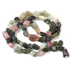 Raw Rough Natural Multicolor Tourmaline Beads Strands&nbsp;G-M453-C09