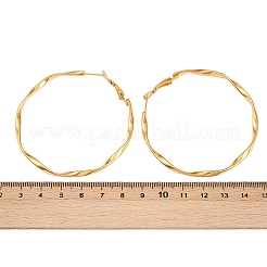 304 Stainless Steel Hoop Earrings&nbsp;EJEW-I320-25G-03